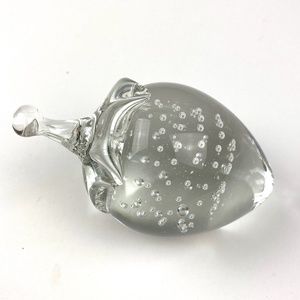 Strawberry Glass Art Clear Controlled Bubbles